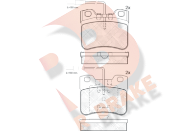 RB0788203 R BRAKE Комплект тормозных колодок, дисковый тормоз