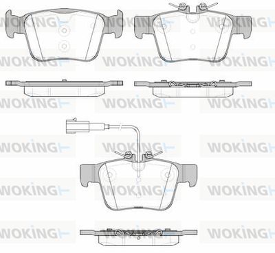 P1622301 WOKING Комплект тормозных колодок, дисковый тормоз