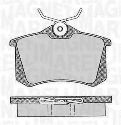 363916060432 MAGNETI MARELLI Комплект тормозных колодок, дисковый тормоз