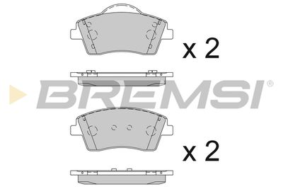 BP3845 BREMSI Комплект тормозных колодок, дисковый тормоз