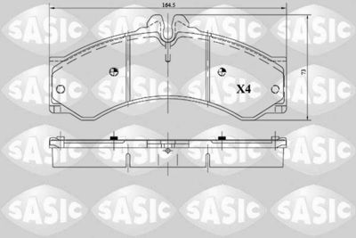 6216087 SASIC Комплект тормозных колодок, дисковый тормоз