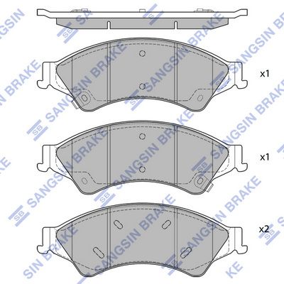 SP1596 Hi-Q Комплект тормозных колодок, дисковый тормоз