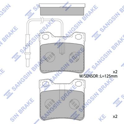 SP4267A Hi-Q Комплект тормозных колодок, дисковый тормоз