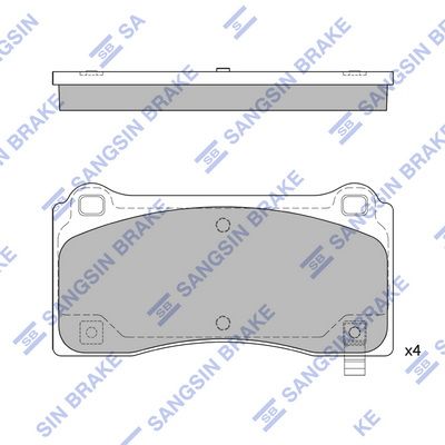 SP2824 Hi-Q Комплект тормозных колодок, дисковый тормоз