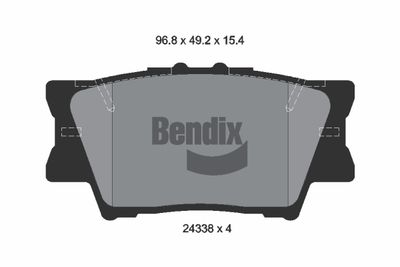 BPD1271 BENDIX Braking Комплект тормозных колодок, дисковый тормоз