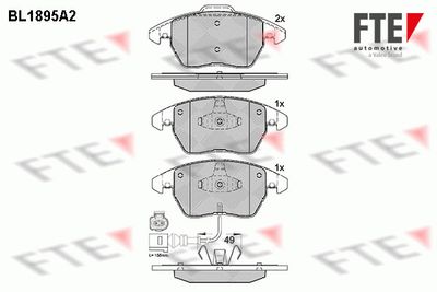 9010483 FTE Комплект тормозных колодок, дисковый тормоз