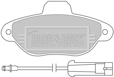 BBP1059 BORG & BECK Комплект тормозных колодок, дисковый тормоз