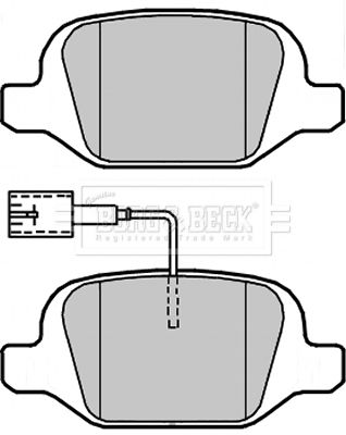 BBP2312 BORG & BECK Комплект тормозных колодок, дисковый тормоз