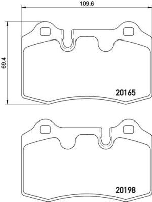 P02003 BREMBO Комплект тормозных колодок, дисковый тормоз