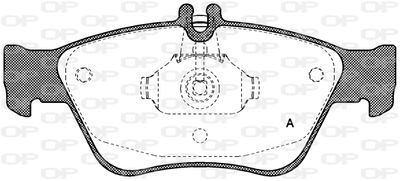 BPA058600 OPEN PARTS Комплект тормозных колодок, дисковый тормоз