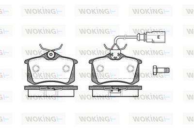 P363351 WOKING Комплект тормозных колодок, дисковый тормоз