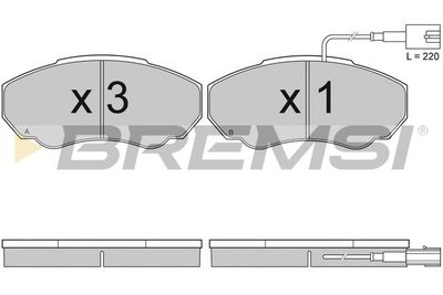 BP2997 BREMSI Комплект тормозных колодок, дисковый тормоз