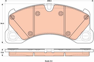 GDB1914 TRW Комплект тормозных колодок, дисковый тормоз