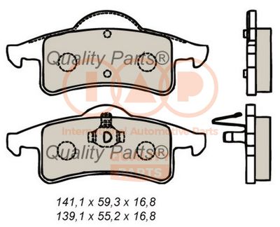 70410045 IAP QUALITY PARTS Комплект тормозных колодок, дисковый тормоз