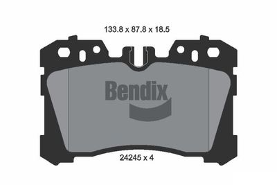 BPD2112 BENDIX Braking Комплект тормозных колодок, дисковый тормоз