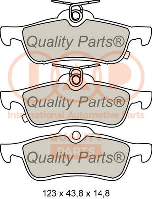 70417005 IAP QUALITY PARTS Комплект тормозных колодок, дисковый тормоз