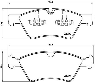 P50063 BREMBO Комплект тормозных колодок, дисковый тормоз