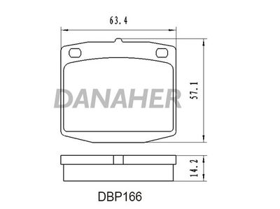 DBP166 DANAHER Комплект тормозных колодок, дисковый тормоз