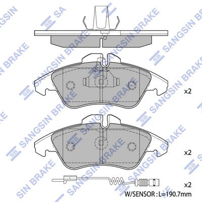 SP1273 Hi-Q Комплект тормозных колодок, дисковый тормоз