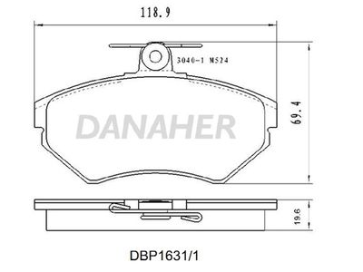 DBP16311 DANAHER Комплект тормозных колодок, дисковый тормоз
