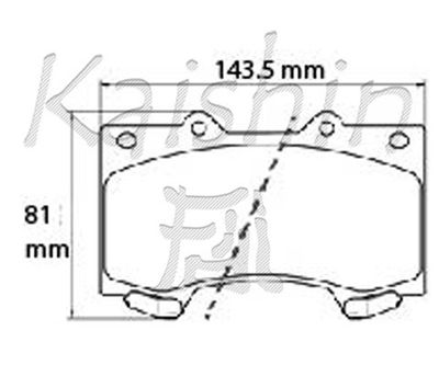 FK1318 KAISHIN Комплект тормозных колодок, дисковый тормоз