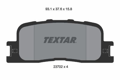 2370201 TEXTAR Комплект тормозных колодок, дисковый тормоз