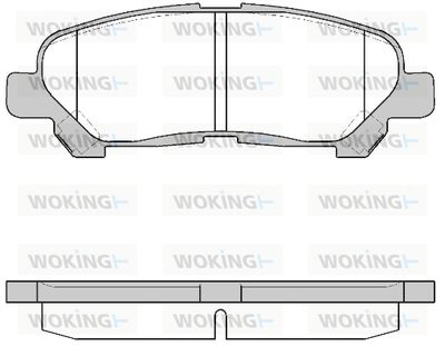 P1213300 WOKING Комплект тормозных колодок, дисковый тормоз