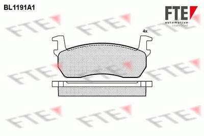 BL1191A1 FTE Комплект тормозных колодок, дисковый тормоз