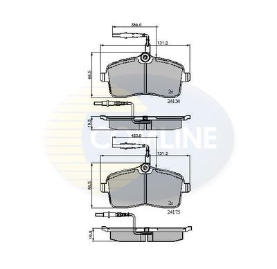 CBP11250 COMLINE Комплект тормозных колодок, дисковый тормоз