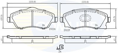 CBP31112 COMLINE Комплект тормозных колодок, дисковый тормоз