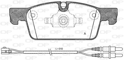 BPA146101 OPEN PARTS Комплект тормозных колодок, дисковый тормоз