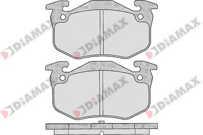 N09026 DIAMAX Комплект тормозных колодок, дисковый тормоз