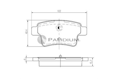 P11179 ASHUKI by Palidium Комплект тормозных колодок, дисковый тормоз