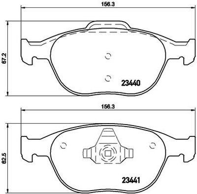 P24071 BREMBO Комплект тормозных колодок, дисковый тормоз