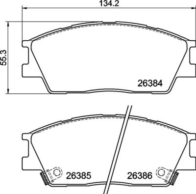 P30126 BREMBO Комплект тормозных колодок, дисковый тормоз