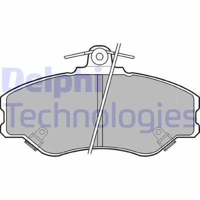 LP1599 DELPHI Комплект тормозных колодок, дисковый тормоз