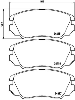 FK20105 KAISHIN Комплект тормозных колодок, дисковый тормоз