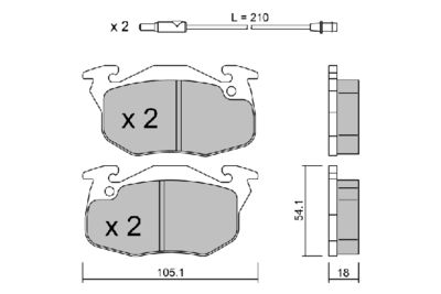 BPPE1003 AISIN Комплект тормозных колодок, дисковый тормоз