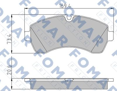 FO921481 FOMAR Friction Комплект тормозных колодок, дисковый тормоз