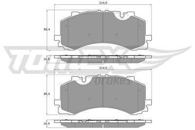 TX1941 TOMEX Brakes Комплект тормозных колодок, дисковый тормоз