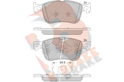 RB2321 R BRAKE Комплект тормозных колодок, дисковый тормоз