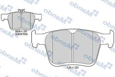MBF015920 MANDO Комплект тормозных колодок, дисковый тормоз
