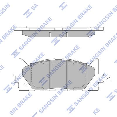 SP2080 Hi-Q Комплект тормозных колодок, дисковый тормоз