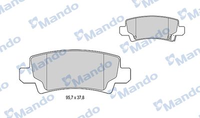 MBF015176 MANDO Комплект тормозных колодок, дисковый тормоз