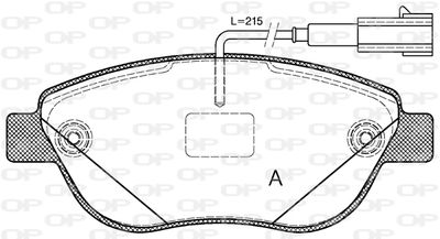 BPA085912 OPEN PARTS Комплект тормозных колодок, дисковый тормоз