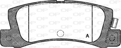 BPA021402 OPEN PARTS Комплект тормозных колодок, дисковый тормоз