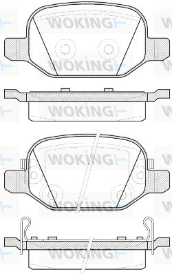 P627352 WOKING Комплект тормозных колодок, дисковый тормоз
