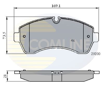 CBP01569 COMLINE Комплект тормозных колодок, дисковый тормоз