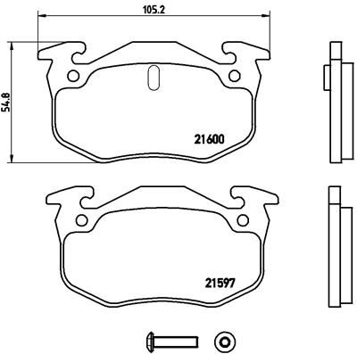 P68018 BREMBO Комплект тормозных колодок, дисковый тормоз