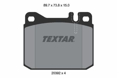 2039204 TEXTAR Комплект тормозных колодок, дисковый тормоз